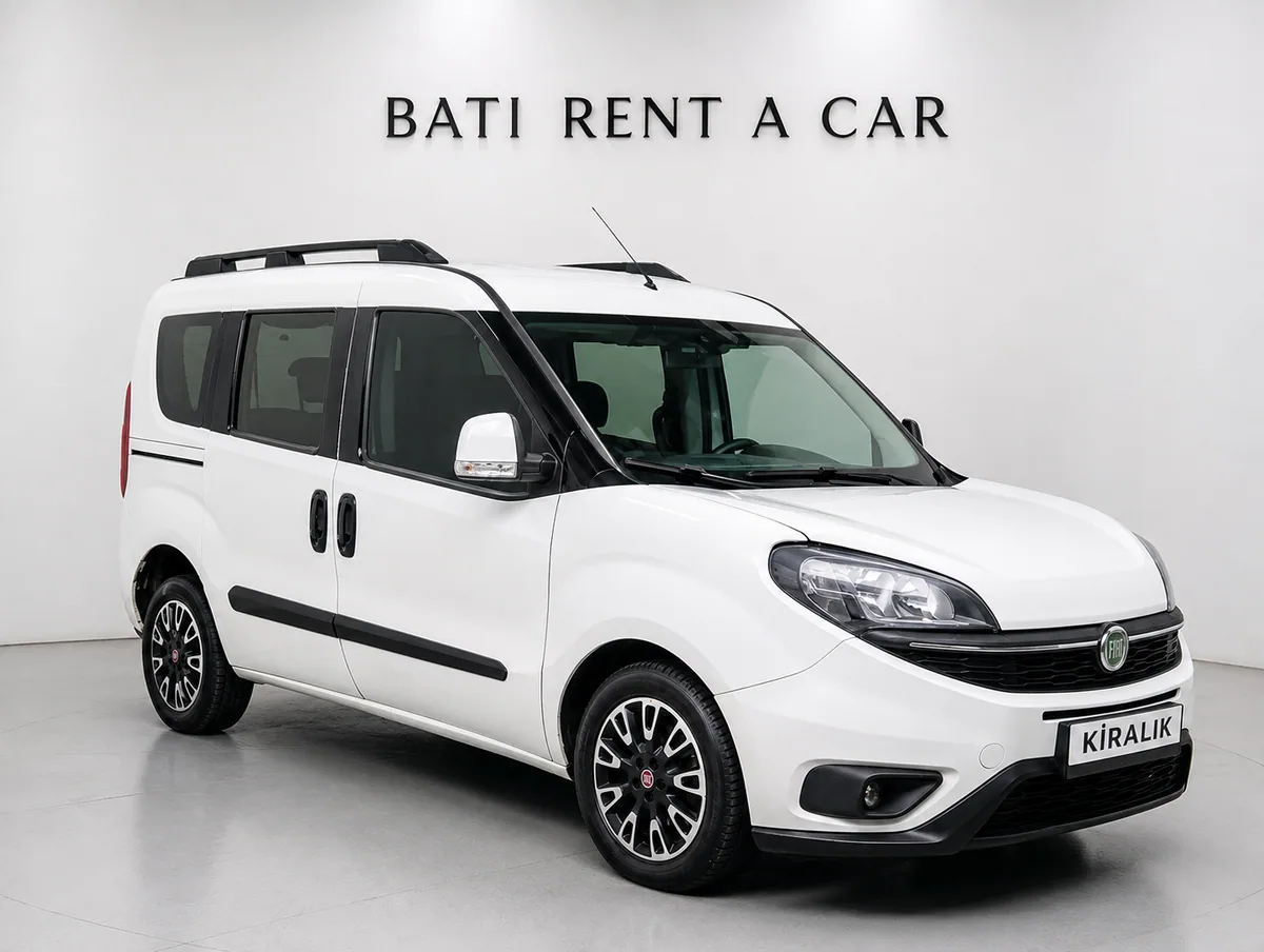 Fiat Doblo - Ön üç çeyrek görünüm - Batı Rent A Car İzmir