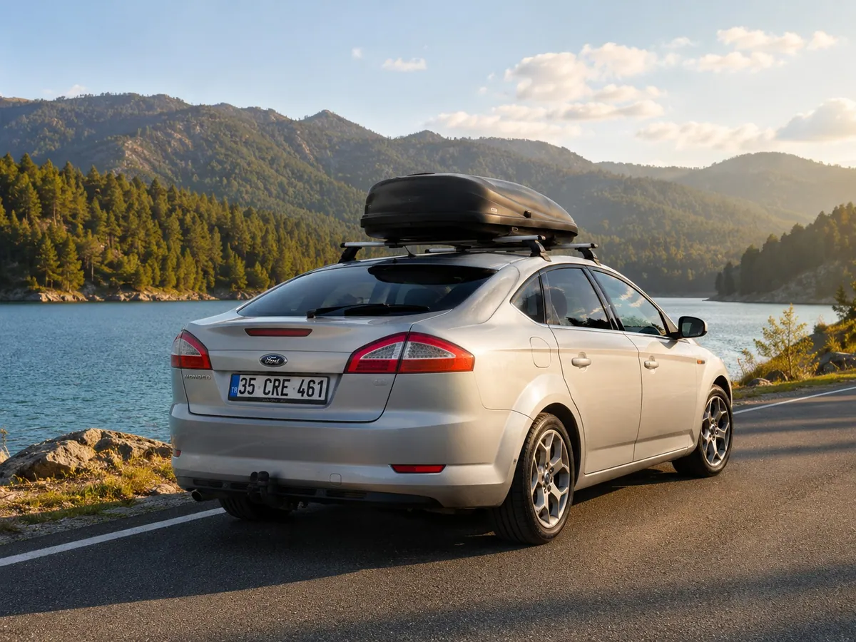 Ford Mondeo göl kenarında arka görünüm