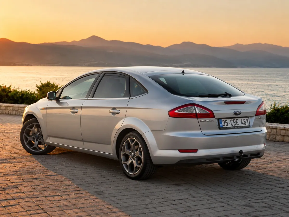 Ford Mondeo arkadan görünüm gün batımında