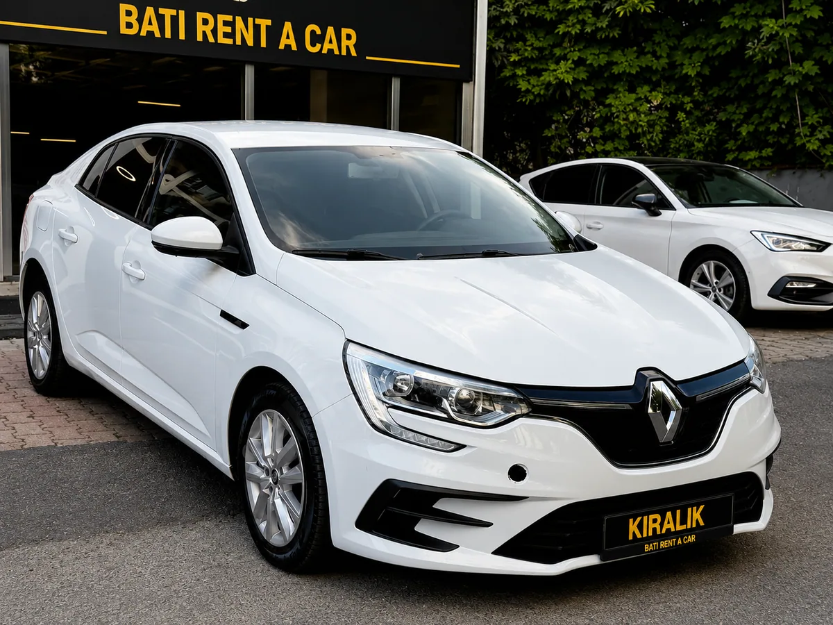 Renault Megane - Ön üç çeyrek görünüm - Batı Rent A Car İzmir